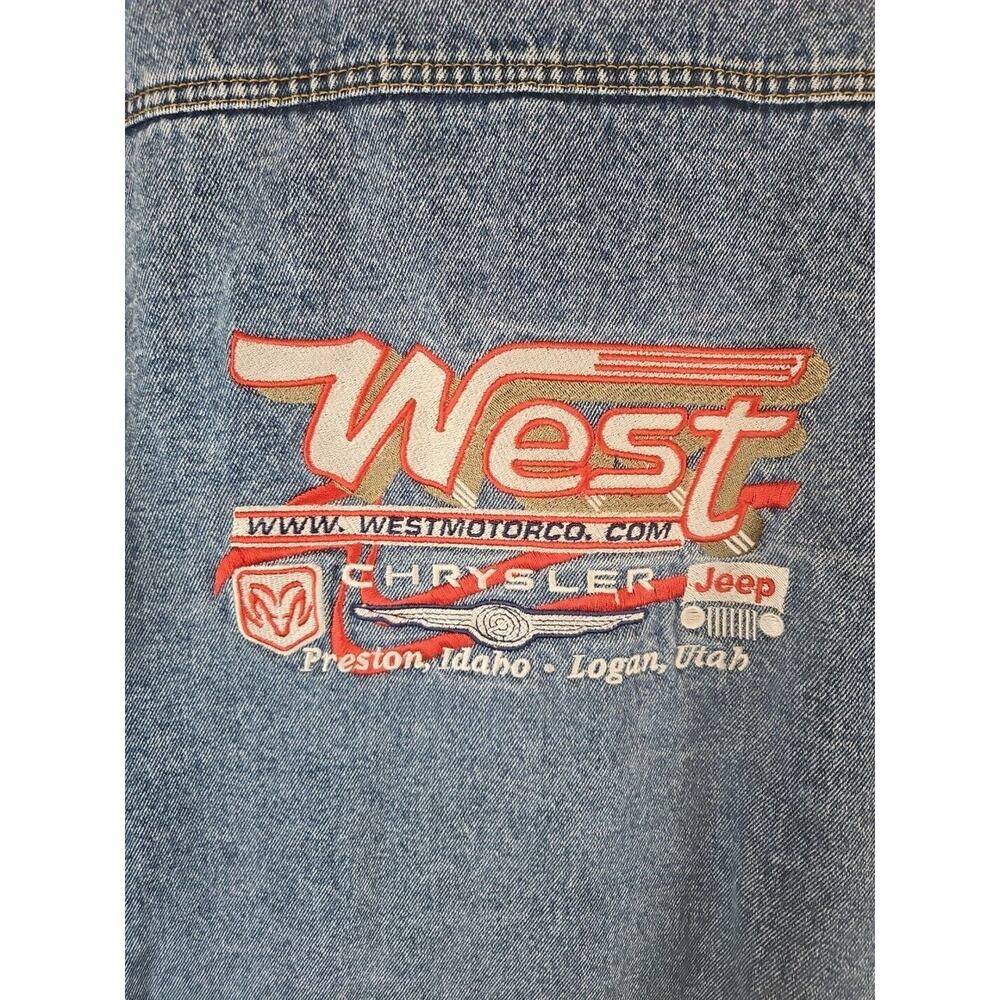 Port Authority Denim Jacket Crysler Jeep‎ West Motorco Automobilia Size M - Picture 5 of 9